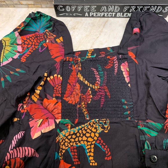 FARM RIO JUNGLE COLORS MINI DRESS - Picture 15 of 15